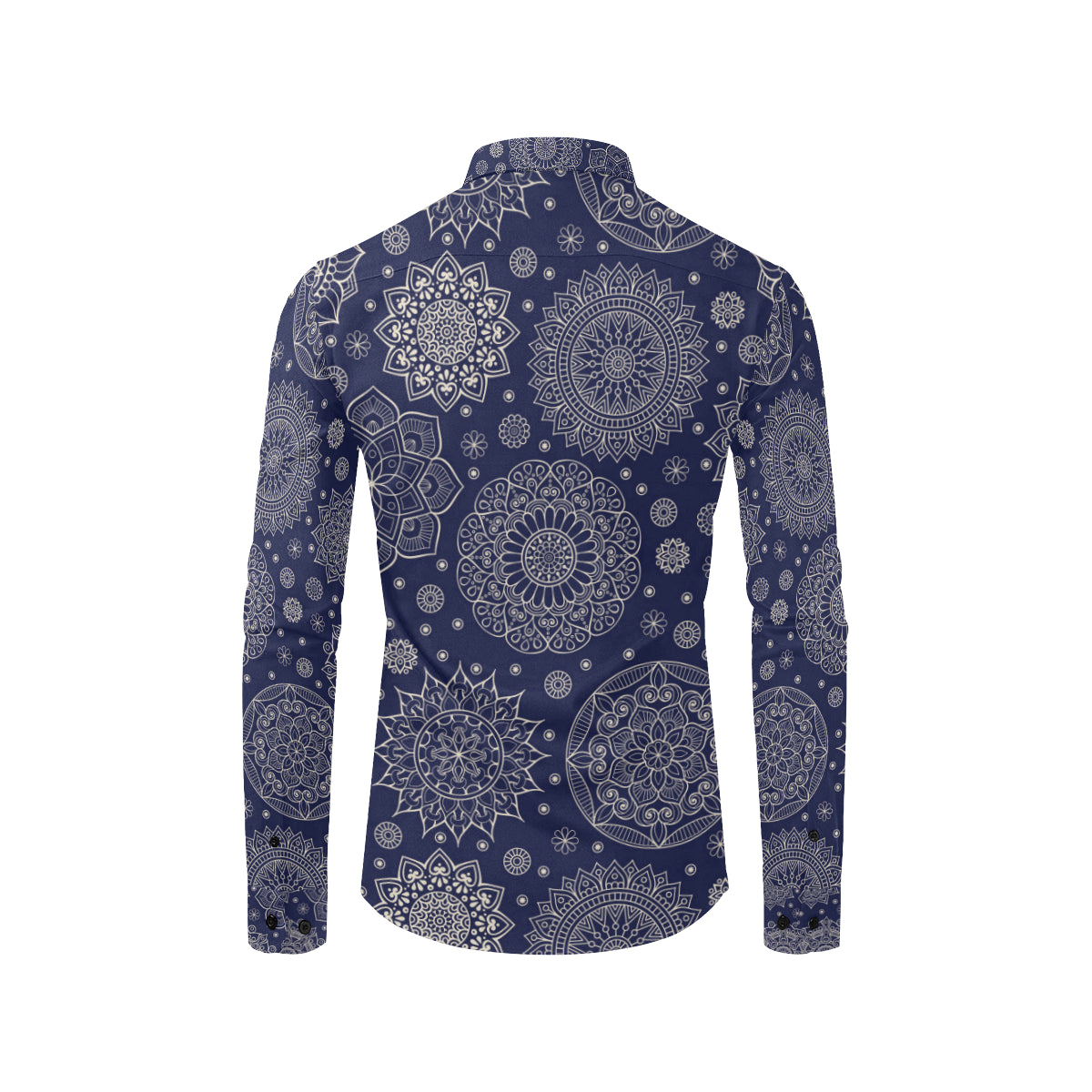 Mandala Pattern Print Design 02 Men's Long Sleeve Shirt