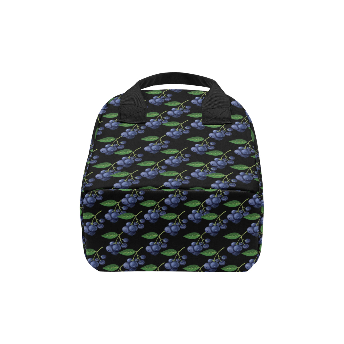 Blueberry Pattern Print Design BB01 Insulated Lunch Bag