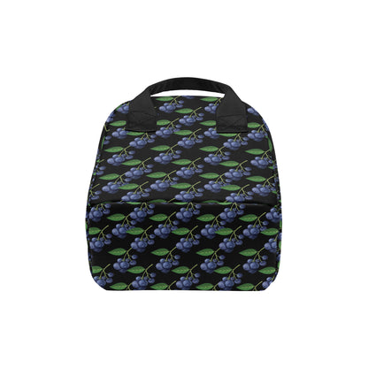 Blueberry Pattern Print Design BB01 Insulated Lunch Bag