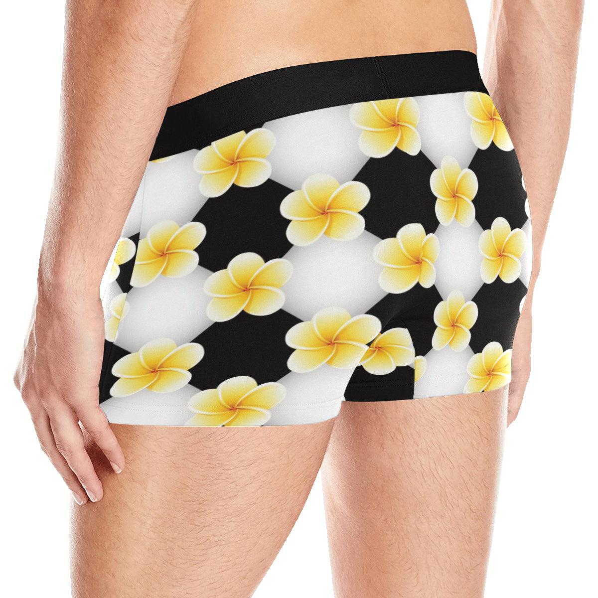 Plumeria Pattern Print Design A04 Men's Boxer Briefs