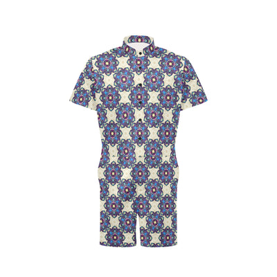 lotus Boho Pattern Print Design LO08 Men's Romper