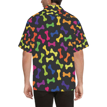 Dog Bone Neon Color Pattern Print Design 02 Men's Hawaiian Shirt