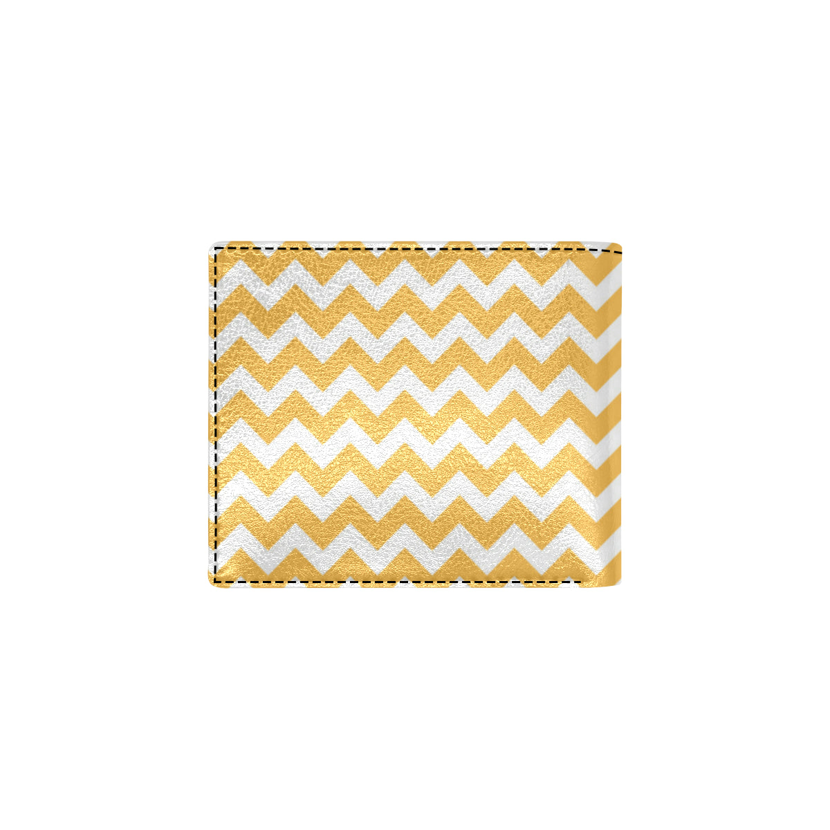 Chevron Orange Pattern Print Design 01 Men's ID Card Wallet