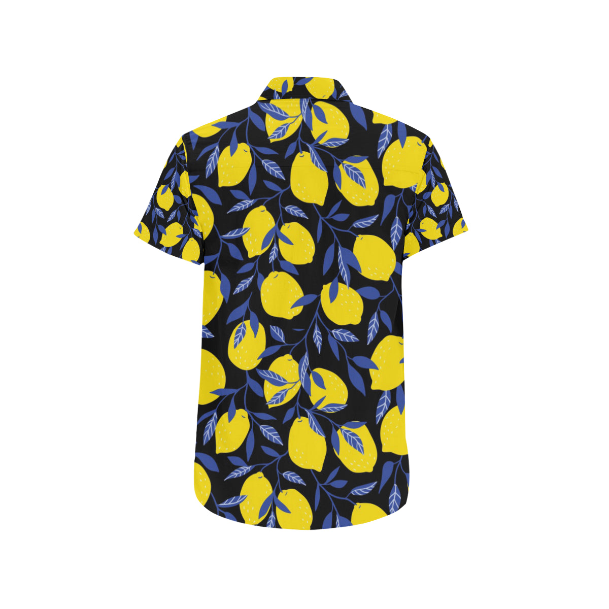 Lemon Pattern Print Design LM01 Men's Short Sleeve Button Up Shirt