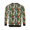 Tropical Flower Pattern Print Design TF03 Men Long Sleeve Sweatshirt