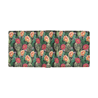 Cactus Pattern Print Design 06 Men's ID Card Wallet