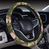 Apple blossom Pattern Print Design AB01 Steering Wheel Cover with Elastic Edge