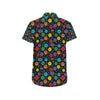 Chakra Pattern Print Design 01 Men's Short Sleeve Button Up Shirt