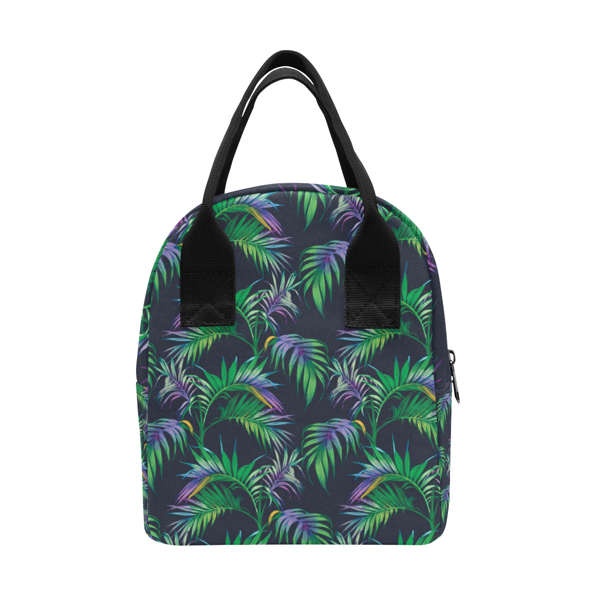 Palm Leaves Pattern Print Design PL04 Insulated Lunch Bag