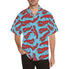 Lobster Red Pattern Print Design 03 Men's Hawaiian Shirt