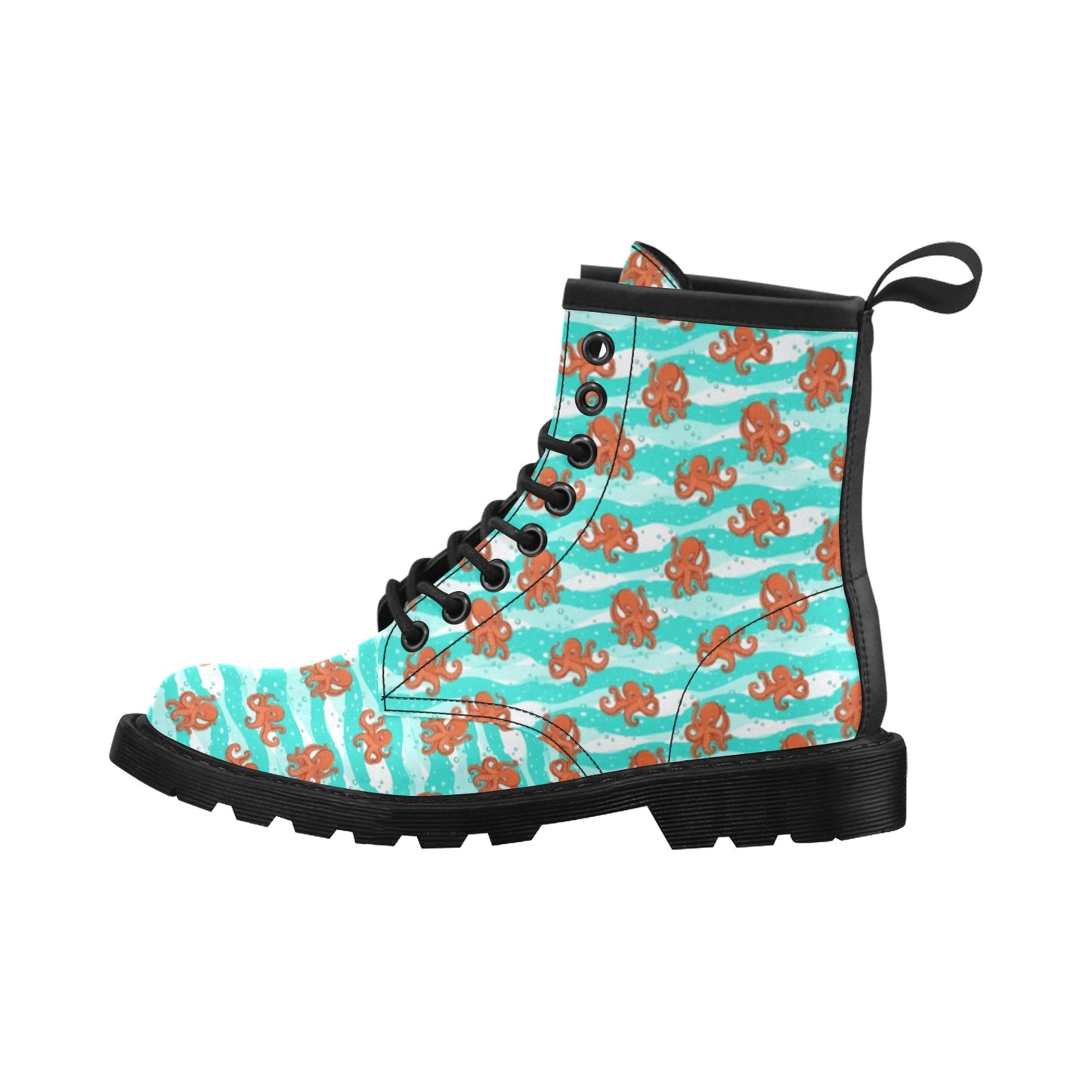 Octopus Cute Design Print Themed Women's Boots