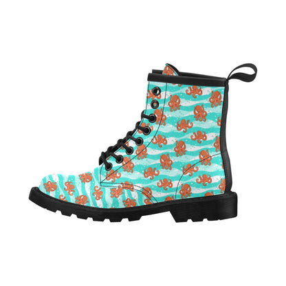 Octopus Cute Design Print Themed Women's Boots