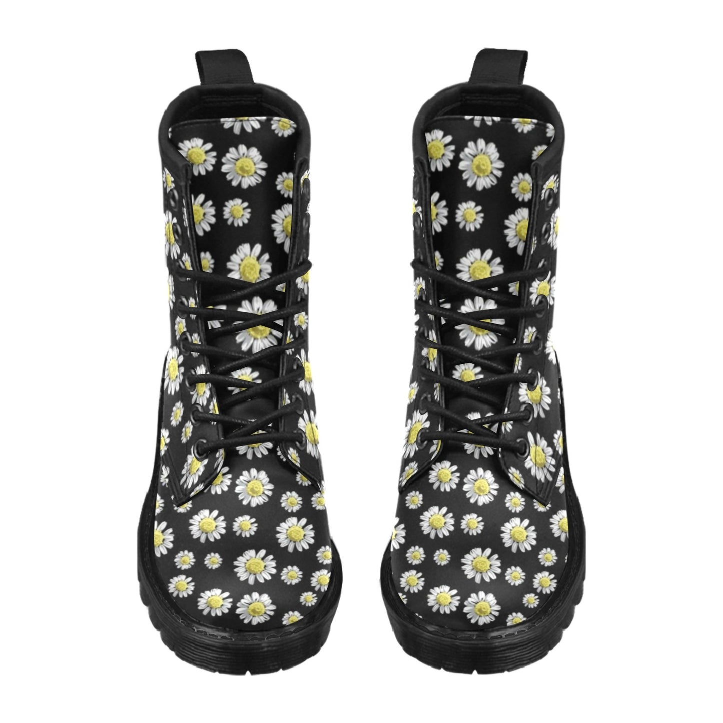 Daisy Pattern Print Design DS01 Women's Boots