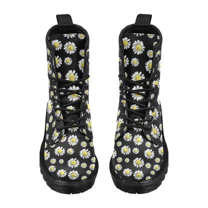 Daisy Pattern Print Design DS01 Women's Boots
