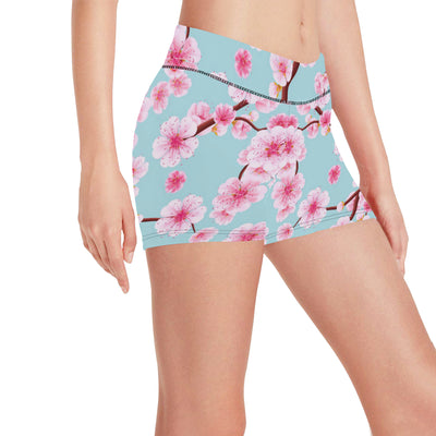 Cherry Blossom Pattern Print Design CB04 Yoga Shorts