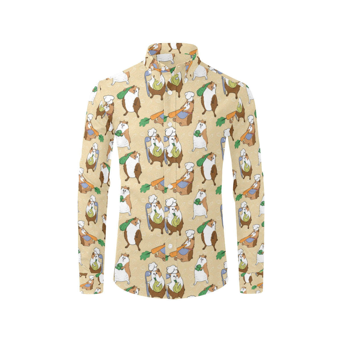 Guinea Pig Pattern Print Design 03 Men's Long Sleeve Shirt
