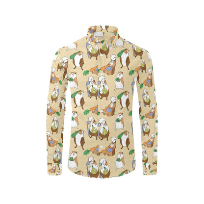 Guinea Pig Pattern Print Design 03 Men's Long Sleeve Shirt