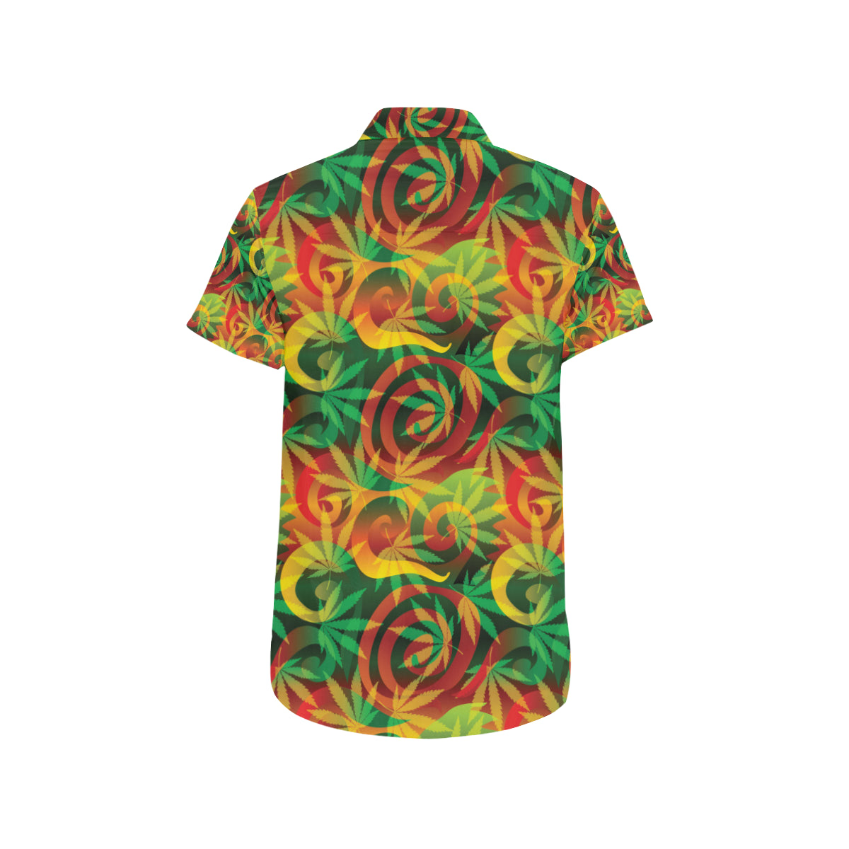 Rastafarian Pattern Print Design A01 Men's Short Sleeve Button Up Shirt