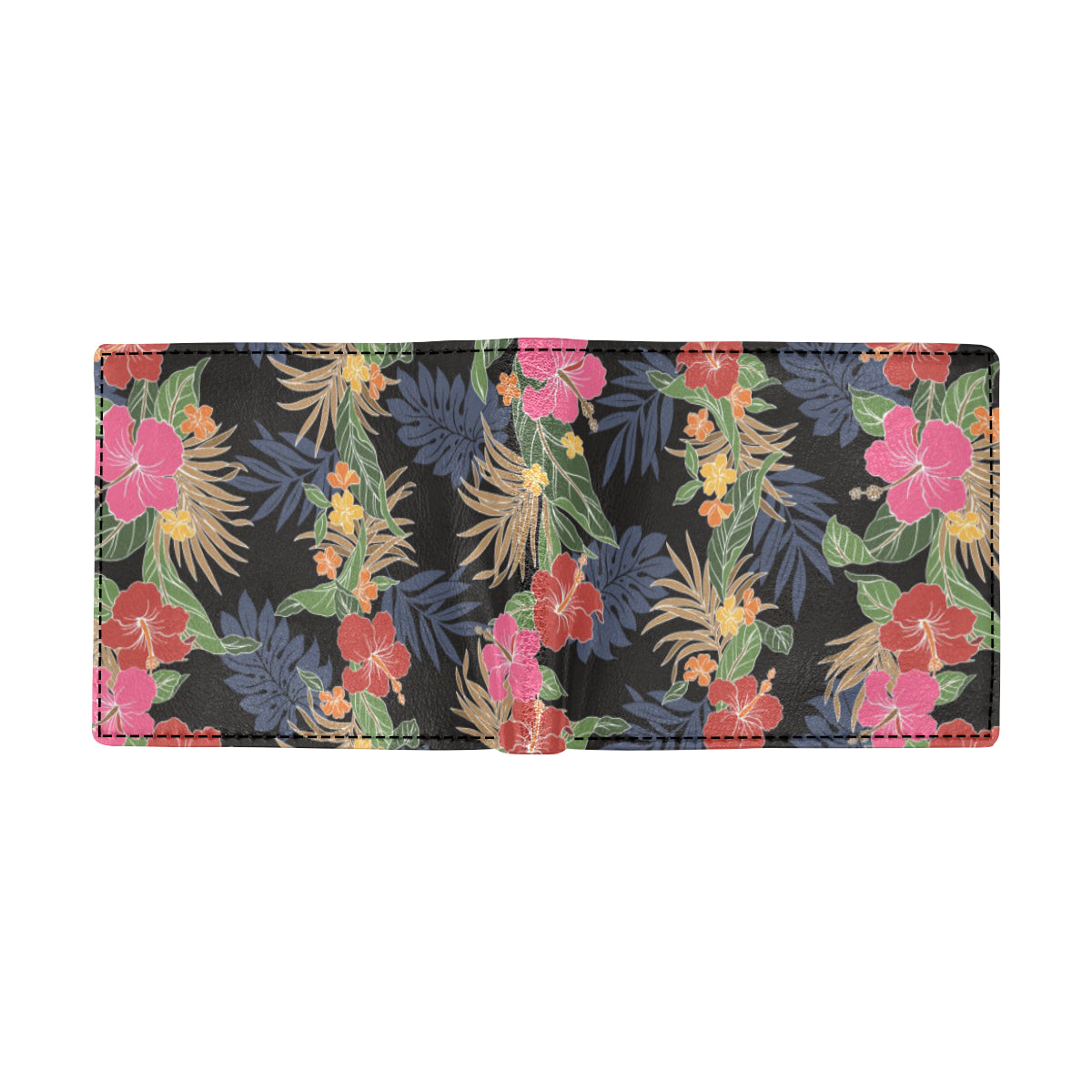 Hawaiian Themed Pattern Print Design H011 Men's ID Card Wallet