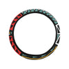 Kente Pattern Print Design 02 Steering Wheel Cover with Elastic Edge