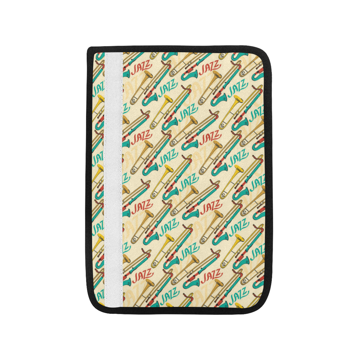 Trombone Pattern Print Design 03 Car Seat Belt Cover