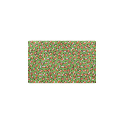 American Football on Green Design Kitchen Mat