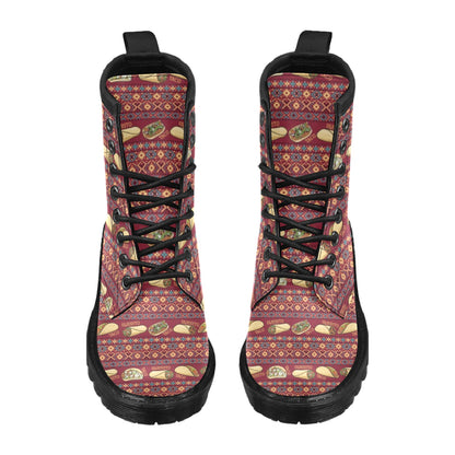 Burrito Taco Print Design LKS302 Women's Boots
