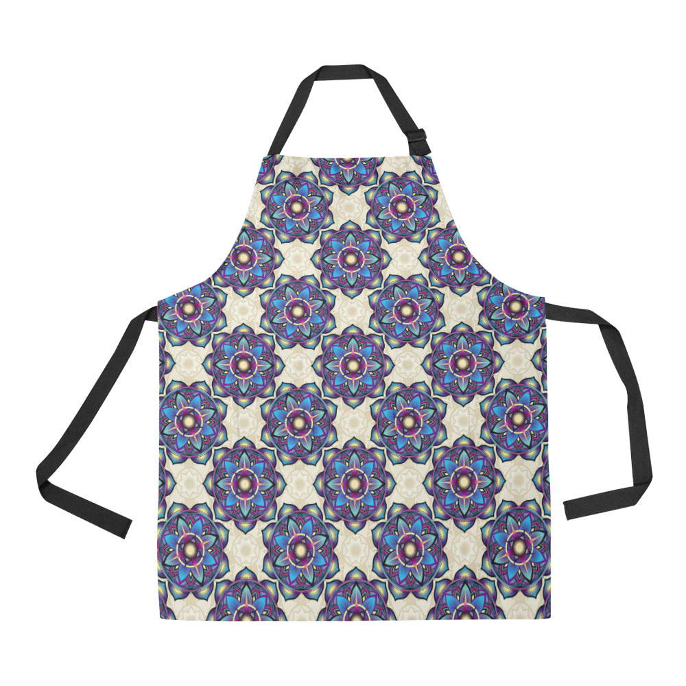 lotus Boho Pattern Print Design LO08 Apron with Pocket