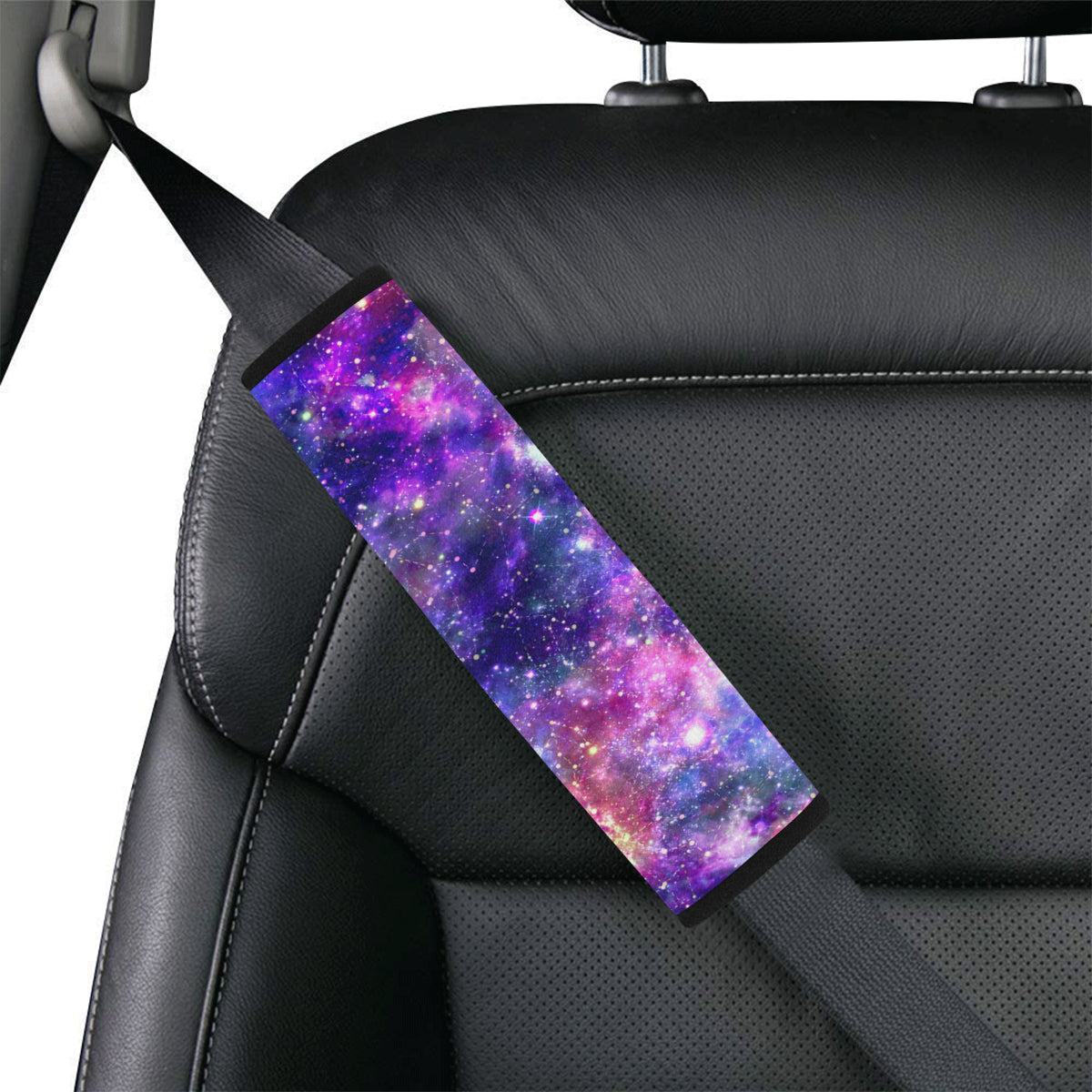 Galaxy Night Stardust Space Print Car Seat Belt Cover