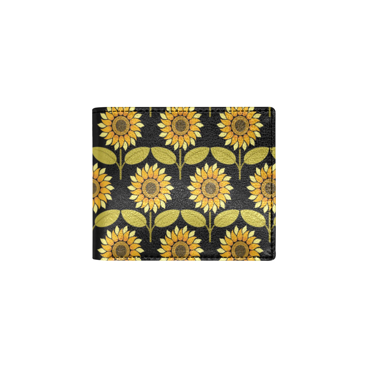Sunflower Pattern Print Design SF015 Men's ID Card Wallet