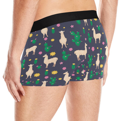Llama Cactus Pattern Print Design 012 Men's Boxer Briefs