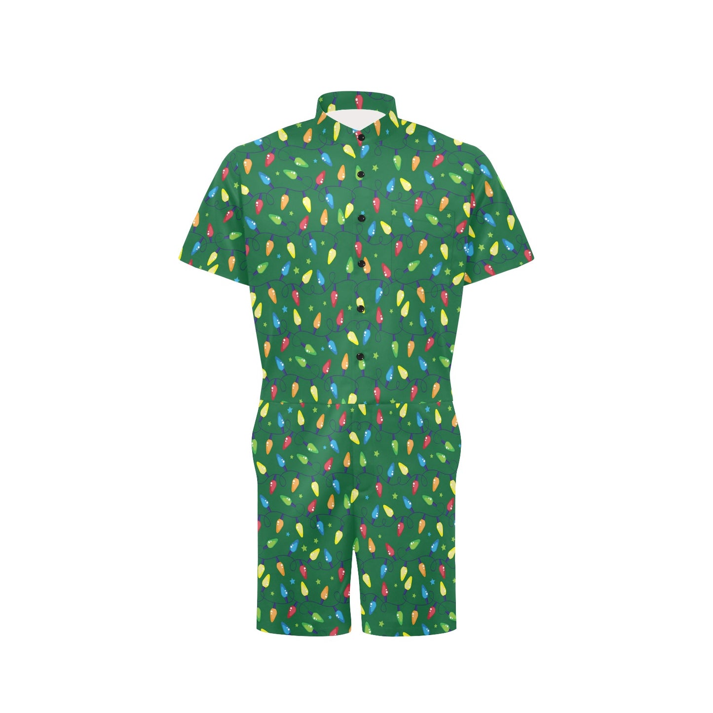Christmas Light Pattern Print Design 02 Men's Romper