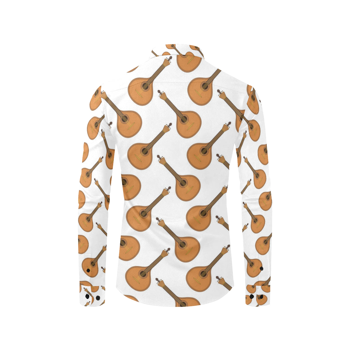 Mandolin Pattern Print Design 01 Men's Long Sleeve Shirt
