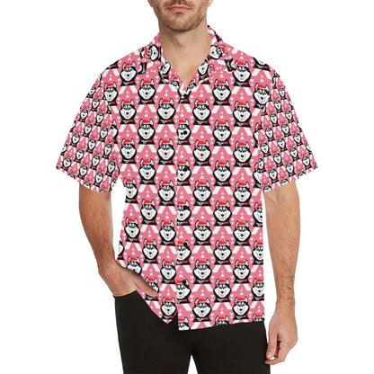 Siberian Huskies Christmas Themed Print Design LKS302 Men's Hawaiian Shirt