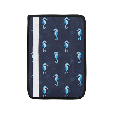 SeaHorse Blue neon Pattern Print Design 03 Car Seat Belt Cover