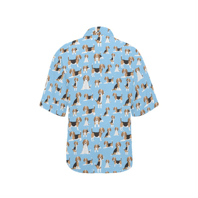 Beagle Pattern Print Design 03 Women's Hawaiian Shirt