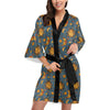 Celestial Moon Sun Pattern Print Design 02 Women's Short Kimono