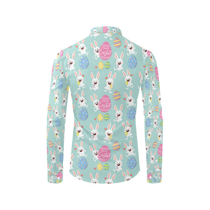Easter Eggs Pattern Print Design RB014 Men's Long Sleeve Shirt