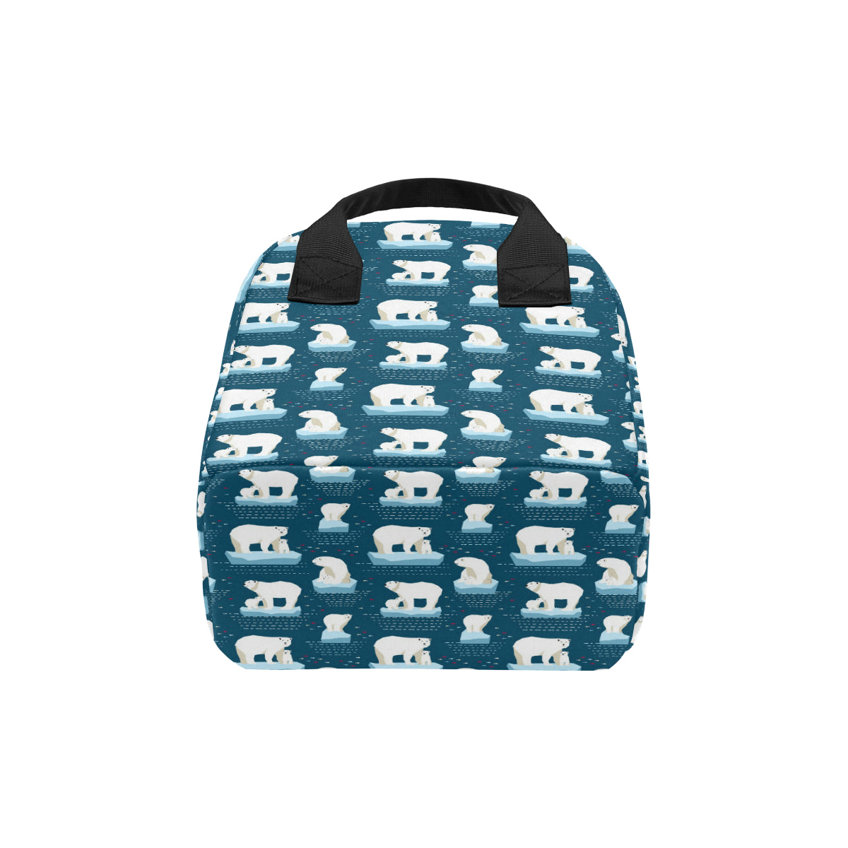 Polar Bear Pattern Print Design PB02 Insulated Lunch Bag