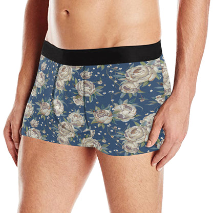 Peony Pattern Print Design A03 Men's Boxer Briefs