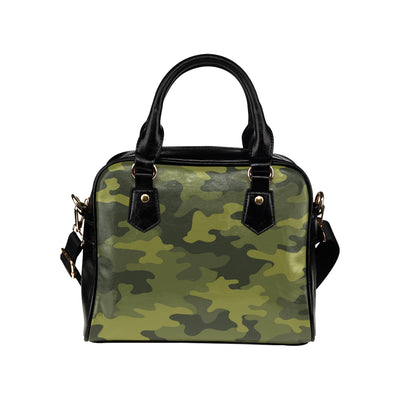 Military Camouflage Pattern Print Design 02 Shoulder Handbag