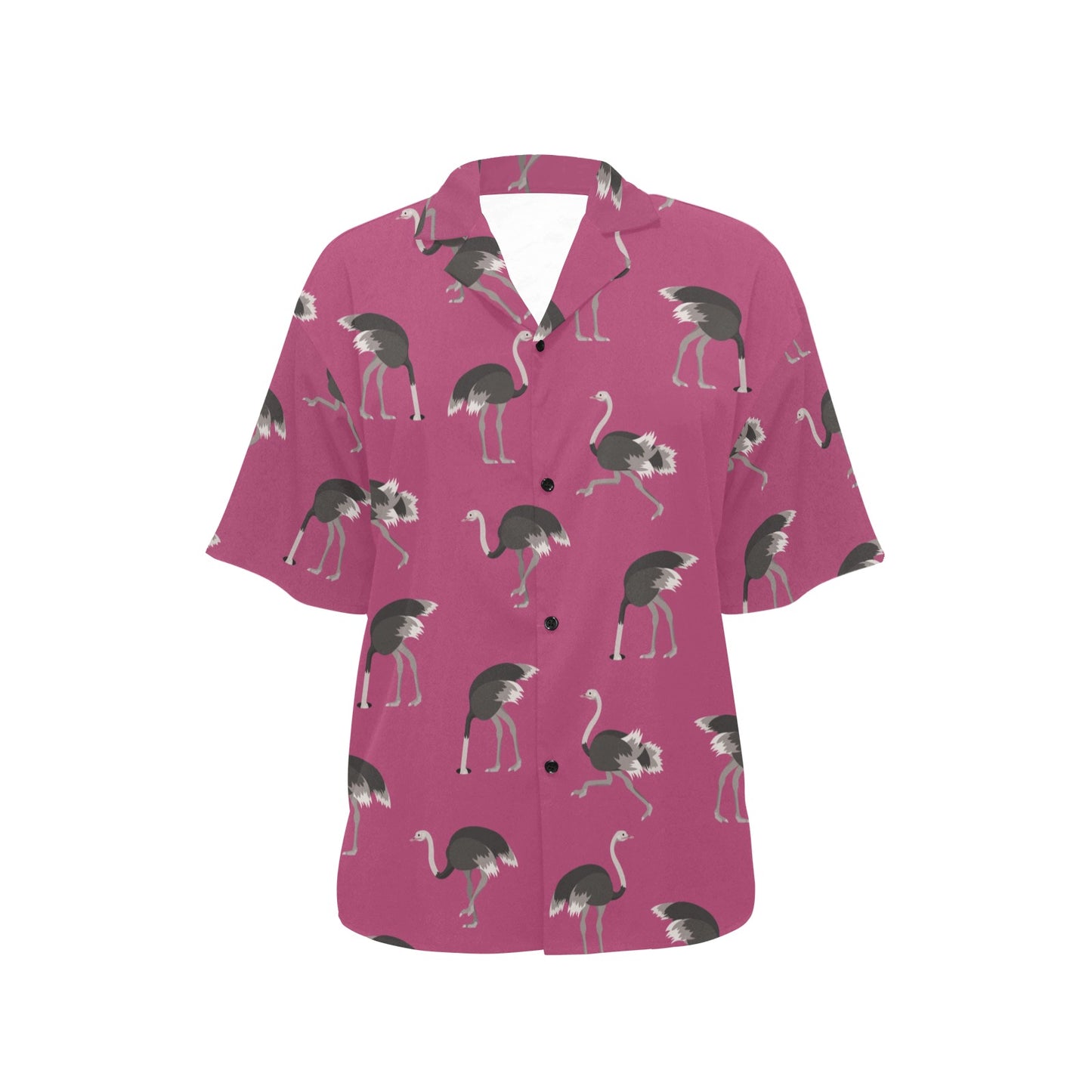 Emu Pattern Print Design 02 Women's Hawaiian Shirt