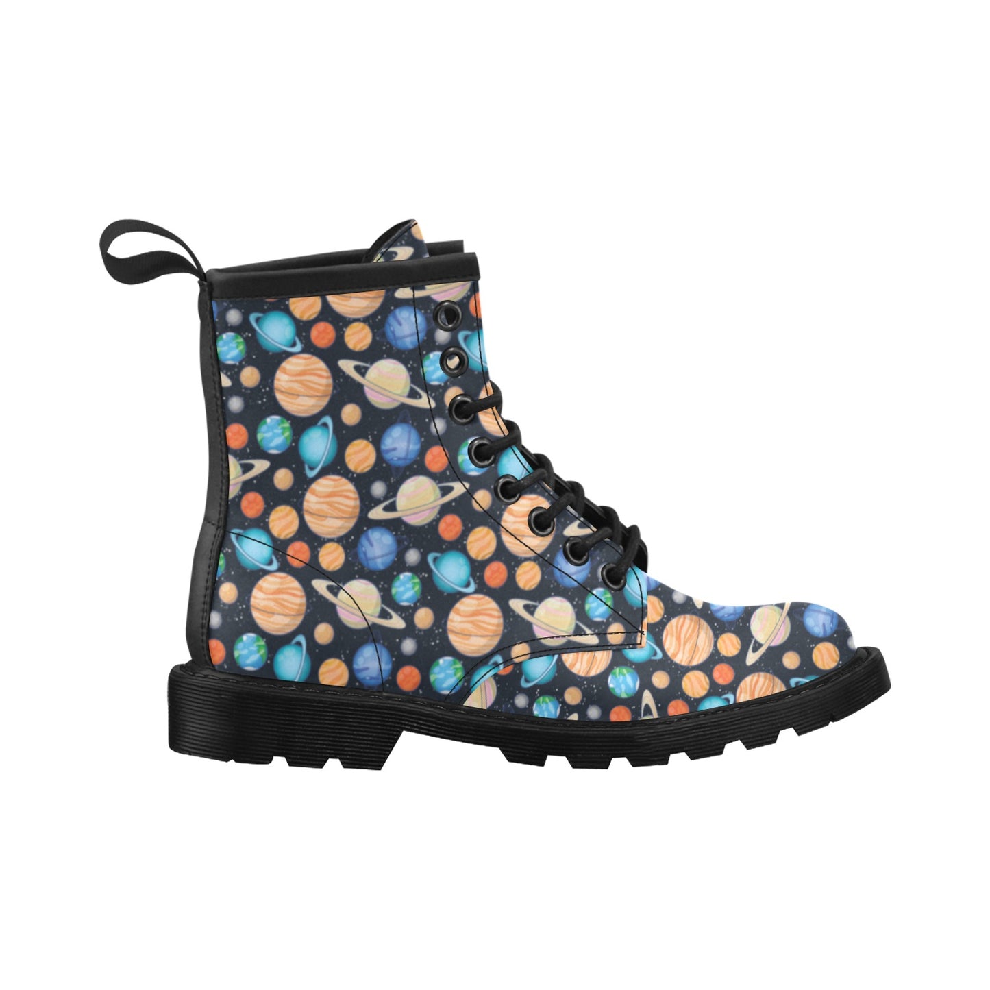 Planet Colorful Print Design LKS301 Women's Boots