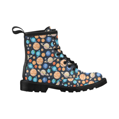 Planet Colorful Print Design LKS301 Women's Boots