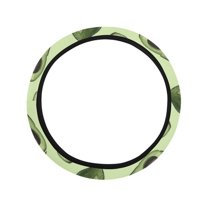 Avocado Pattern Print Design 02 Steering Wheel Cover with Elastic Edge