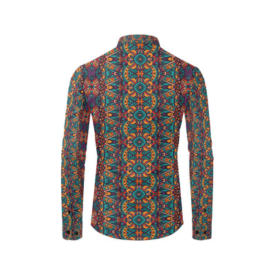 Ethnic Style Print Pattern Men's Long Sleeve Shirt