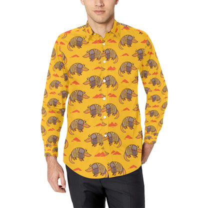 Armadillo Pattern Print Design 03 Men's Long Sleeve Shirt