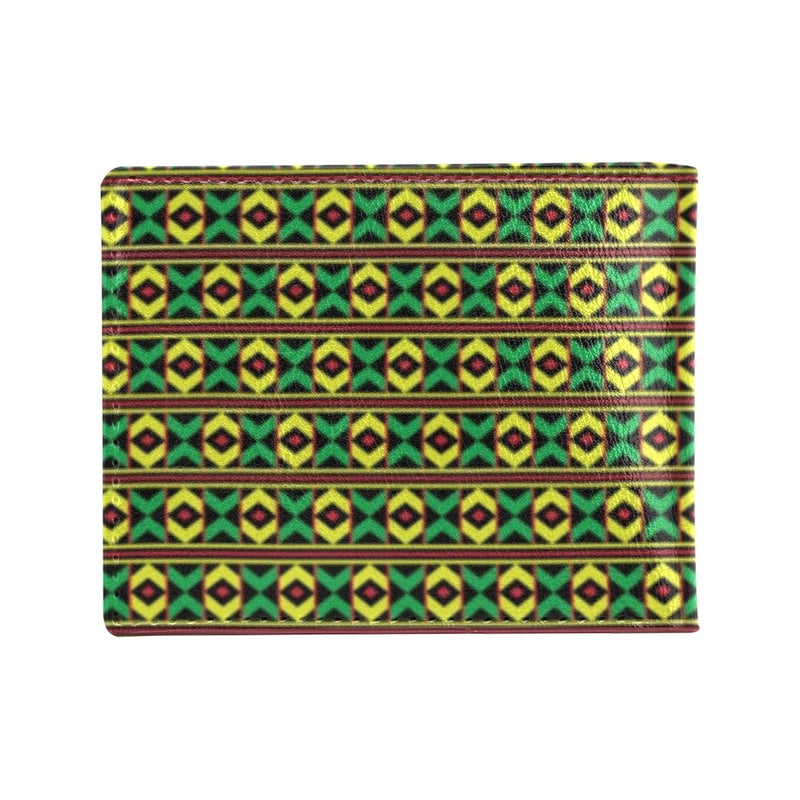 African Geometric Print Pattern Men's ID Card Wallet