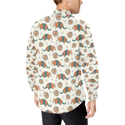 Armadillo Pattern Print Design 02 Men's Long Sleeve Shirt