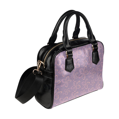 Plumeria Pattern Print Design A01 Shoulder Handbag
